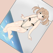 満潮ォ！ドーナツのように穴が空いてるドーナツ水着を着てォ！