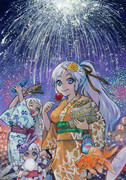 夏祭りあかりちゃんず。