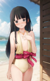 夕依にゃんにハヅ姉の水着をそのまま着せてみた