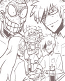 献血勝負してるアカギと鷲巣のラクガキ