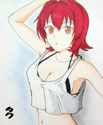 水着姿のお鬼怒お絵描き