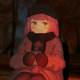 冬キャンプを満喫している琴葉茜