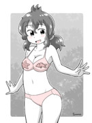 ねぇ、涼しそうでしょ？一緒に泳がない？