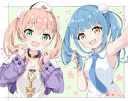 髪型おそろいのレイリさんとエスカちゃん