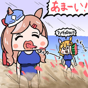 たのしいスイカ割り