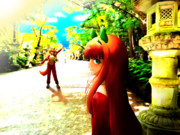 夏のフクとスズカ