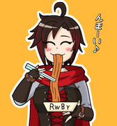 焼きそば食べるルビーちゃん