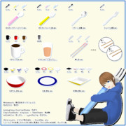 【MMDアクセサリ配布】食器セット