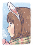 雪の日のユキノビジン