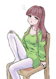 アンニュイ白タイツお姉さん