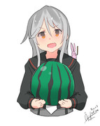 菊月『スイカ割りの太刀筋なら…この菊月、負けんぞ！』