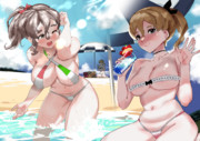 ポーラ「わぁ～！お姉さま海気持ちいいですよ～！」