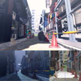 控えめな路地裏【MMDステージ配布あり】