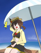 盛夏の候、浜辺にて