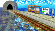 海の上の無人駅