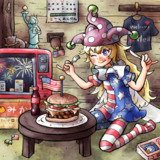 7月4日の独立記念日をハンバーガーで祝うクラウンピースさん