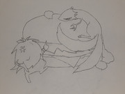 白面め！このハンバーガーはわしのものだ！！