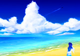 【幻想風景】波打ち際で