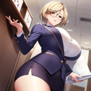 AIイラストで銀行員の融資担当ジータちゃんを生成してみた