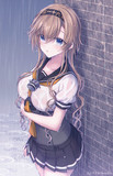 びしょ濡れ透け照月