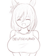 バスケドイツ代表が優勝して喜ぶエイシンフラッシュ