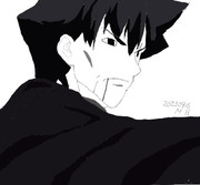 【描いてみた】切嗣（アニメ24話「最後の令呪」4分23秒スクショ）2023.9.16投稿