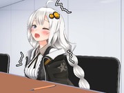 前かがみでぷるぷるしてるあかり