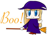 魔女のコスプレをするアリアちゃん