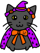 ハロウィン黒猫