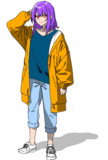 ダボダボの服の女の子