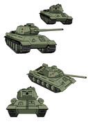 いろんな角度でT-34/85戦車くん