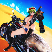 【MMDセクシー静画祭2023】バイクとガトリングガンとGUMIさん