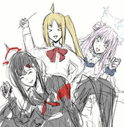 イチカ、虹夏、ミカ