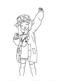 マジコスのリーフちゃん_ペン描き