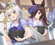 お昼ご飯待ちな2人