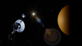 【MMD】土星の衛星タイタンを通過するボイジャー１号