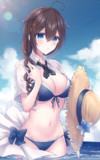 遊んでいるうちに三つ編みが解けちゃった水着時雨ちゃん