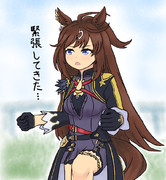 レース前に緊張しているドゥラメンテ