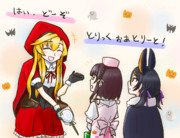 阿武隈と海防艦のハロウィン