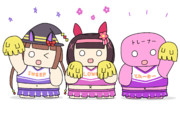 チア衣装のスイープとフラワーとトレーナー