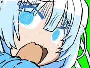 何かにおびえる雪さんGB