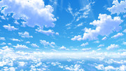 第一弾】4K画像 ファンタジー系背景イラスト・素材（青空と風集う頂上）1/2