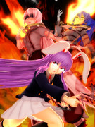 鈴仙 VS 妹紅 in 瑞霊