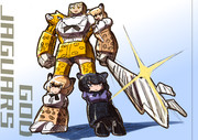 【らくがき】六豹合体ゴッジャガーズわからん！【ジャガーマン】