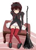 ハロウィンで黒魔女さんのコスをする睦月ちゃん♪