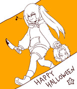 ハロウィンなので堂々と生首を持ち歩くSZ姉貴