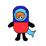 カプセル魚の着ぐるみ的な...なんか..やつ
