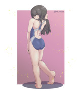 競泳水着の磯波ちゃん