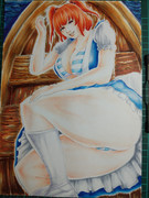 船を漕ぐ小野塚小町（そばかす式）