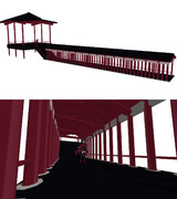 長い廊下のステージ